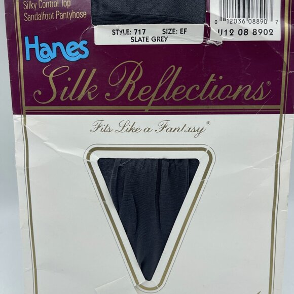 5 pairs VGT Hanes Silk Reflections Pantyhose Sz EF Sheer 717 Control Top - Picture 6 of 11